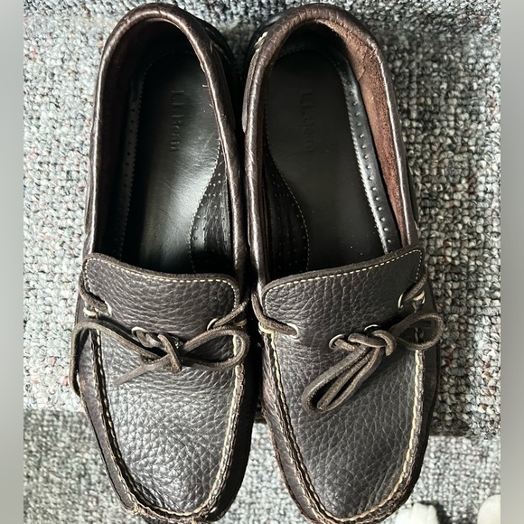 LL Bean Leather Driving Loafers Men’s 8 - Picture 2 of 5